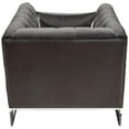 thumbnail image 5 of Crawford Tufted Chair in Dusk Grey Velvet w/ Polished Metal Leg  Trim by Diamond Sofa, 5 of 8