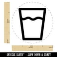 thumbnail image 2 of Water Glass Cup Self-Inking Rubber Stamp Ink Stamper - Yellow Ink - Medium 1 Inch, 2 of 7