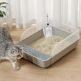 thumbnail image 2 of 1Pack Stainless Steel Cat Litter Scoop, Metal Sifting Shovel with Ergonomic Handle, Fine Mesh for Quick Clump Separation, Anti-Rust Pet Cleaning Tool for Litter Box, Also for Beach Sand Toys, 2 of 10