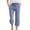 07# Blue, variant on Womens Capri Pants Gingham Plaid Print Elastic Waist Drawstring Checkered Pants Summer Cropped Pants Pockets Loose Fit Beach Pants Red 3XL