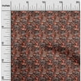 thumbnail image 2 of oneOone Polyester Spandex Brown Fabric Mushroom Quilting Supplies Print Sewing Fabric By The Yard 56 Inch Wide, 2 of 5