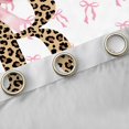 thumbnail image 4 of Erosebridal Leopard Blackout Curtain Set of 2,Brown Letter R Bow,52x84 Each, 4 of 7
