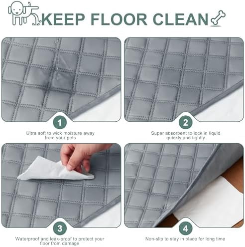Reusable Washable Pee Pads for Dogs Large/Extra Large 36'' x 41'' 2 Pack, Absorbent Pet Puppy Dog Training Pads Non-Slip, Waterproof Whelping Potty Pads for Dogs Leak-Proof