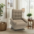 thumbnail image 2 of Segmart Power Lift Recliner Chair for Elderly, Heavy Duty 330lbs Antiskid Classic Fabric Linen Sofa Chair, 3 Motors Ergonomic Lounge Single Sofa with Overstuffed Arms and Remote Control, 2 of 11