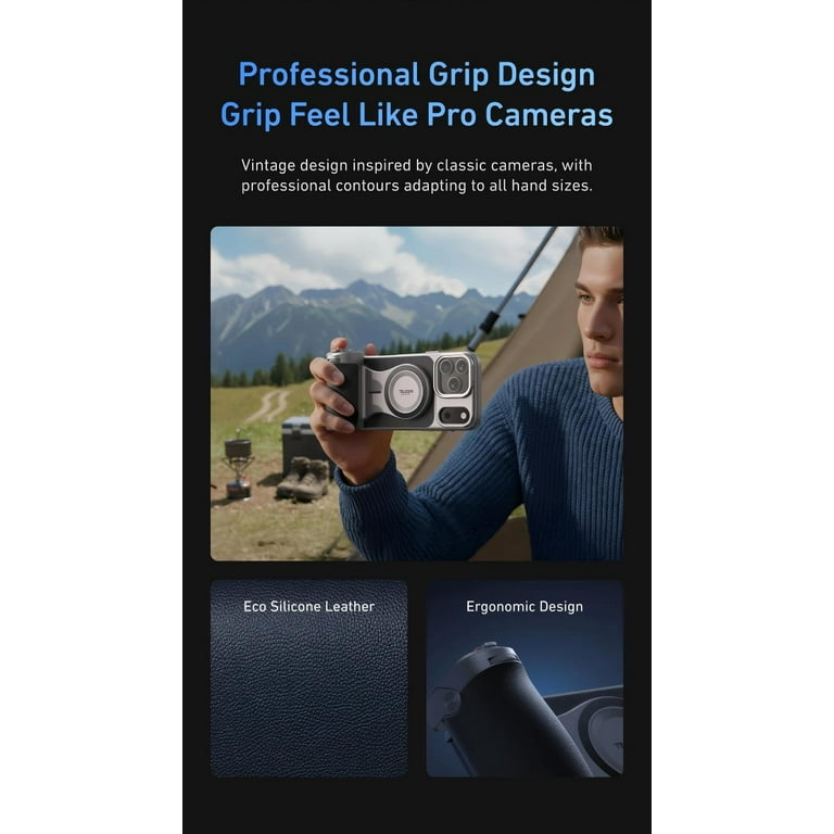 【lanikai】TELESIN MASTER GRIP TELESIN Master Grip Kit for iPhone 17 Pro Max Magnetic Phone