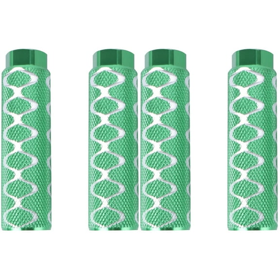 2 Pairs Bike Peg Platform Pedals Bike Changing 10*2.8 Cm Green