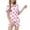 0-White723, variant on WOYY Toddler Girls Outfits Bow Flower Print Short Sleeve Button Shirt Shorts Sleepwear Set, Sizes 3-4T