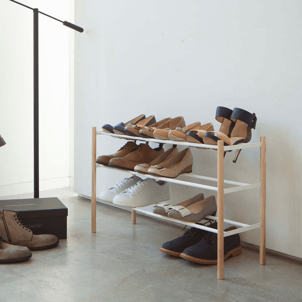 Yamazaki Home Plain Expandable 3Tier Shoe Rack