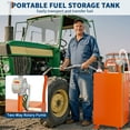 thumbnail image 6 of 45 Gallon Fuel Caddy with Manual Transfer Pump – Portable Gasoline & Diesel Storage Tank for Cars, Mowers, ATVs, Boats(Orange), 6 of 7