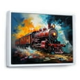 thumbnail image 2 of Designart "Train Dynamic Momentum Painting I" Transportation Floater Framed Canvas Art Print, 2 of 7