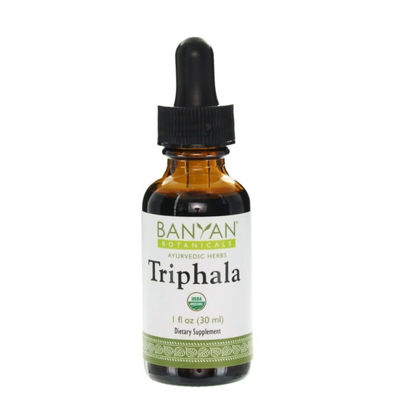 Banyan Botanicals Triphala Liquid Herbal Extract – Organic Formula with Amla, Haritaki & Bibhitaki – for Daily Detoxifying, Cleansing, & Rejuvenating* – 1oz. – Non-GMO Sustainably Sourced Vegan