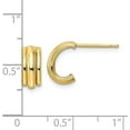 thumbnail image 4 of 14k Yellow Gold Polished J-Hoop Earrings - 11mm, 4 of 6