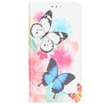 thumbnail image 3 of Funda Para Teléfono Tipo Billetera, Funda Protectora Para Teléfono Móvil De Cuero PU Con Tarjetero Con Botón Magnético Para 12 Pro ANGGREK Dos Mariposas con Botón Magnético, 3 of 8