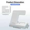 thumbnail image 3 of Wireless Charger Station, 15W Wireless Charging Stand for iPhone 16 15 14 13 12 11 Pro Max Plus XS XR SE X 8,Charger Stand for Apple Watch Series & Air pods 4 3 2 Pro, 3 in 1 Fast Charger White, 3 of 8
