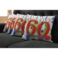 thumbnail image 5 of Ambesonne Colorful Throw Pillow Cover 4 Pack, Party Swirls, 20", Multicolor, 5 of 5