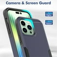 thumbnail image 4 of for iPhone 15 Pro Max Case,Heavy Duty Drop Protection Edge Raised Rugged Shockproof/Drop Proof/Dust Proof Military Protective Tough Durable Cell Phone Cover for Men Women,Darkblue, 4 of 6