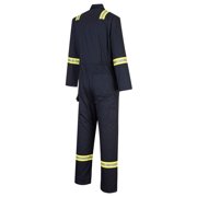Portwest F128 Mens Modern Reflective Iona Extra Work Coverall Navy, 4X-Large
