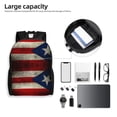 thumbnail image 5 of Men Women Retro Puerto-Rico-Flag Laptop Backpack For Outdoor Camping Travel Daypack Casual Bag, 5 of 7