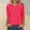 Hot Pink plus size 3/4 sleeve tops a1, variant on thefmos Women Plus Size 3/4 Sleeve Fall Winter Round Neck Button Down Casual Tops Cute Solid Blouse Comfy Pullover Tee Shirts Trendy Business Work Clothes, Army Green 3XL