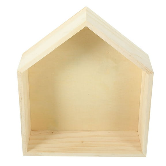 Hemoton Hanging Shelf For Wall Floating Shelf Living Room Wall Shelf For Office Wood Shelf Floating Shelf Wooden Shelf Wall Mount Unique Room Decor