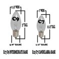 thumbnail image 5 of Novelty Lights 25 Foot C9 Twinkle Outdoor Patio Halloween String Light Set, Black Light Purple, Brown Wire, 25 Bulbs, 5 of 5