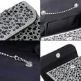 thumbnail image 6 of Evening Bag for Women Sparkly Shoulder Bag Rhinestone Clutch Purse with Detachable Chain, 6 of 8