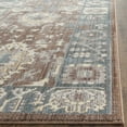 thumbnail image 4 of SAFAVIEH Valencia Estelle Floral Bordered Polyester Area Rug, Chocolate/Alpine, 5' x 8', 4 of 7