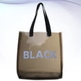 thumbnail image 4 of Himition Fashion Clear Plastic Tote Bag Handbag Simple Large Capacity Sholder Bag Jelly Purse for Summer Swimming (Black), 4 of 6