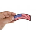 thumbnail image 2 of Patch, Small Embroidered Rocker (Iron-On or Sew-On), American Flag United Sates USA, 3.75" x 1.75" Arch, 2 of 4