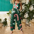 thumbnail image 2 of Women Christmas Overalls Cute Xmas Print Wide Leg Jumpsuits Casual Fall Winter Outfits Christmas Rompers 2025 Trendy Fashion Jumpers with Pockets, 2 of 7