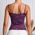 thumbnail image 4 of Norvella Womens Zebra Print Tank Tops Square Neck Spaghetti Strap Sleeveless Fitted Longline Y2K Camisoles Going Out Blouses, 4 of 4