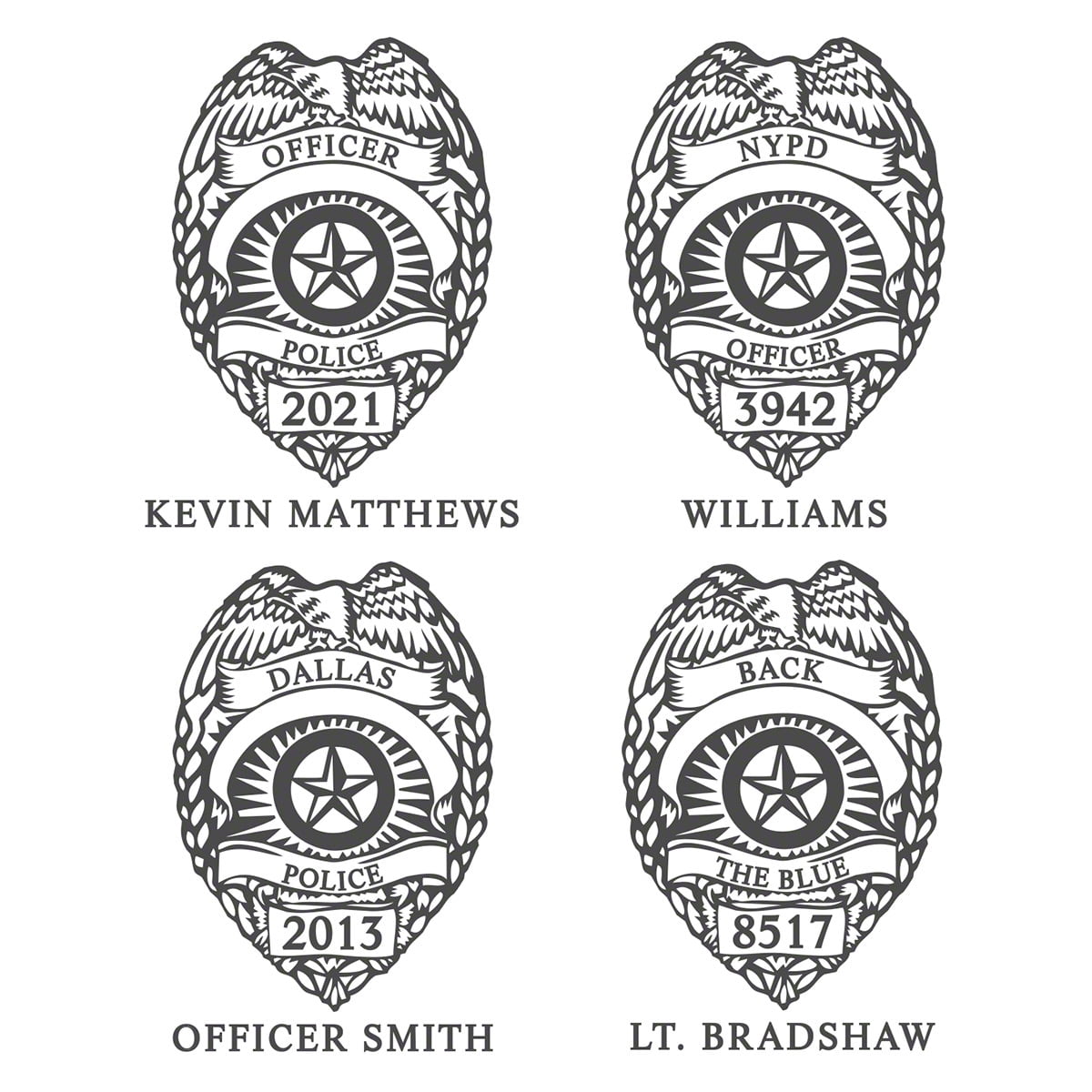 Police Badge Custom Carson Decanter