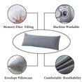 thumbnail image 3 of ELNIDO QUEEN - Almohada corporal con funda de almohada, suave y larga para adultos, relleno de almohada transpirable de cuerpo completo para dormir, 20 x 54 pulgadas, color gris, 3 of 7