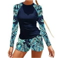 thumbnail image 2 of Augper Women's Sexy Print Swimwear Two-piece Slim Swimsuit Bikini Straped Swimsuits, 2 of 9