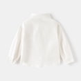 thumbnail image 6 of felwors Toddler Children's Cotton Shirts for Boys and Girls Long Sleeved Lapel Tops Baby Button Coats Casual Cartoon (White,7-8 Years), 6 of 7