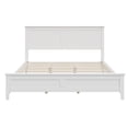 thumbnail image 3 of MAYEERTY Queen Modern Solid Wood Platform Bed for Bedroom White, 3 of 6