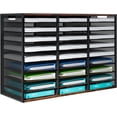 thumbnail image 4 of Compartments  Capacity Letter Tray  Adjustable Mail Organiser Storage Compartments  Stackable Document Tray  Desk Paper Tray Organiser for Office/Home/School, 4 of 6