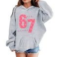 thumbnail image 4 of 67 shirt G'irls Cartoon Print Hooded Sweatshirt Long Sleeve Pocket Pullover Outerwear Casual Athletic Hoodie For K'ids, 4 of 4