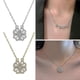thumbnail image 4 of Four Leaf Clover Necklace Magnetic Folding Heart-shaped Clavicle Chain Openable Choker Jewelry Hanging Pendant For Women, 4 of 4