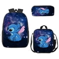 thumbnail image 3 of Disney-mochila de Lilo Stitch para niños y niñas, morral escolar de colores con bolsa de almuerzo, mochila de viaje para adolescentes, 3 unidades por juego, 3 of 4