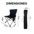thumbnail image 3 of 4 Sillas Plegables De Camping Y Playa CJR Con Mesa Negro, 3 of 8