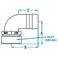 thumbnail image 2 of Groco Pipe-to-Hose Adapter, 90 Size: 1 1/4" - 32mm, 2 of 3