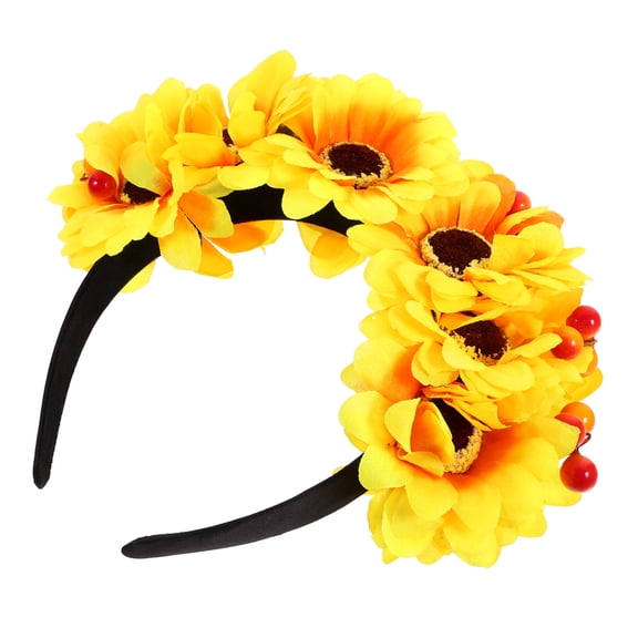 OFFIGAM Yellow Decorative Cloth Headband Set of 1 Stylish Hair Accessory for Women and Girls