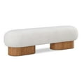 thumbnail image 1 of Meridian Furniture Robertson Cream Boucle Fabric Bench, 1 of 17