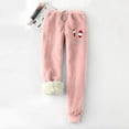 thumbnail image 2 of Women's Winter Warm Fleece Jogger Pants Thick Sherpa Lined Sweatpants Elastic Waist Active Running Pants Trousers, 2 of 4