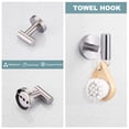 thumbnail image 5 of WOWOW Bathroom Hardware Hook Brushed Nciklel Set Of 2, 5 of 5