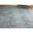 thumbnail image 3 of Feizy Percy Transitional Medallion, Blue/Gray/Orange, 7'10" x 9'10" Area Rug Easy Care Fade Resistant Sheen Bohemian & Eclectic Distressed Floor Rug for Living room Bedroom, 3 of 11