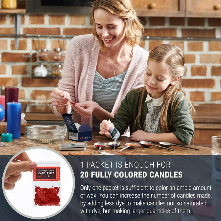 Candle Dye for Candle Making - Made in The USA - 20 Popular Colors - Easy  to Use - Highly Concentrated - Candle Making Supplies for Soy Wax or