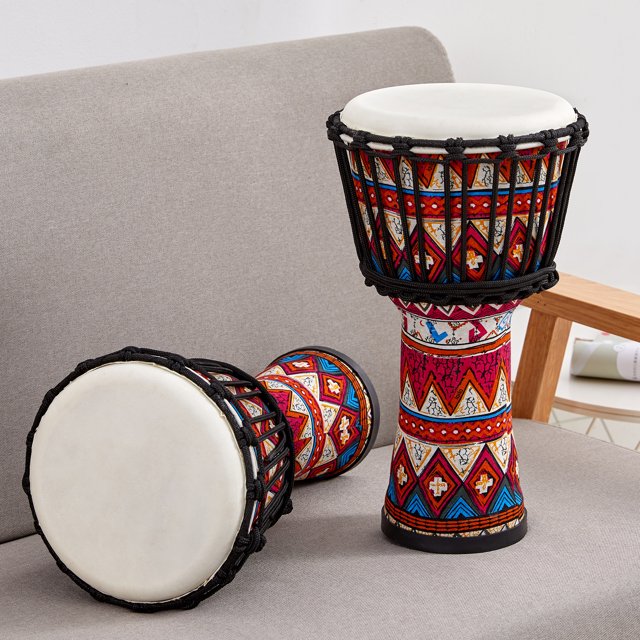 African Drum,Musical Portable Drum Art Drum Portable Percussion Musical 8 Inch Portable With Art Drum Vibrant Art African Drum Percussion Hand Art Patterns - Portable Percussion Drum Hand Drum