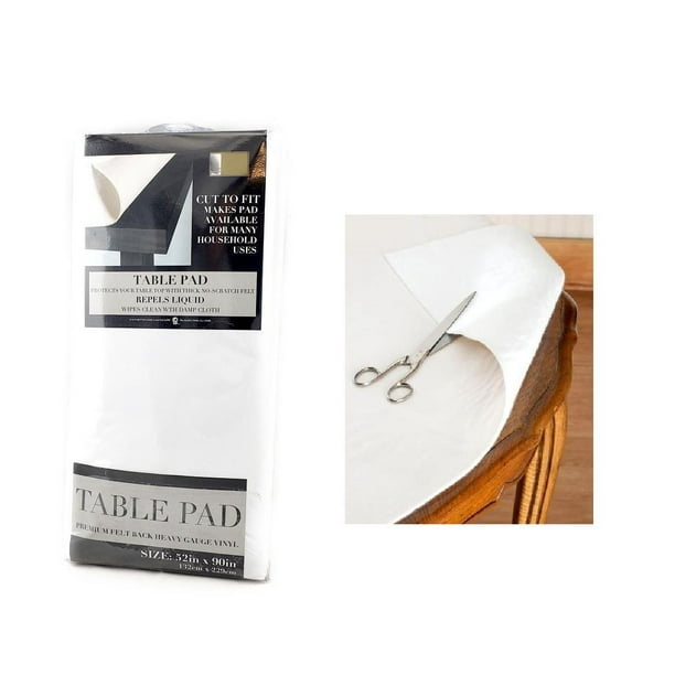 Dependable Industries Felt Back Vinyl Table Pad Protector Size 52" x 90
